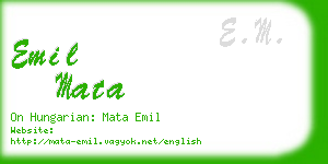 emil mata business card